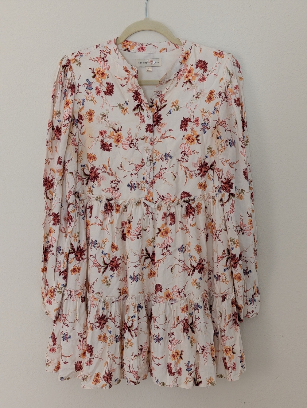 Penelope Rose Floral Whimsical Mini Dress Size Small